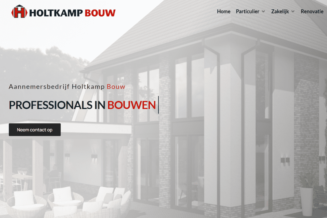 Holtkamp Bouw website